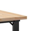 vidaXL Table basse cadre en O 60x60x40,5cm bois de pin massif et acier