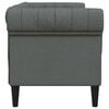 vidaXL Canapé Chesterfield 2 places gris foncé tissu