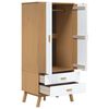 vidaXL Garde-robe OLDEN blanc et marron 76,5x53x172 cm bois massif pin