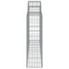 vidaXL Paniers &agrave; gabions arqu&eacute;s 10 pcs 200x30x100/120 cm Fer galvanis&eacute;