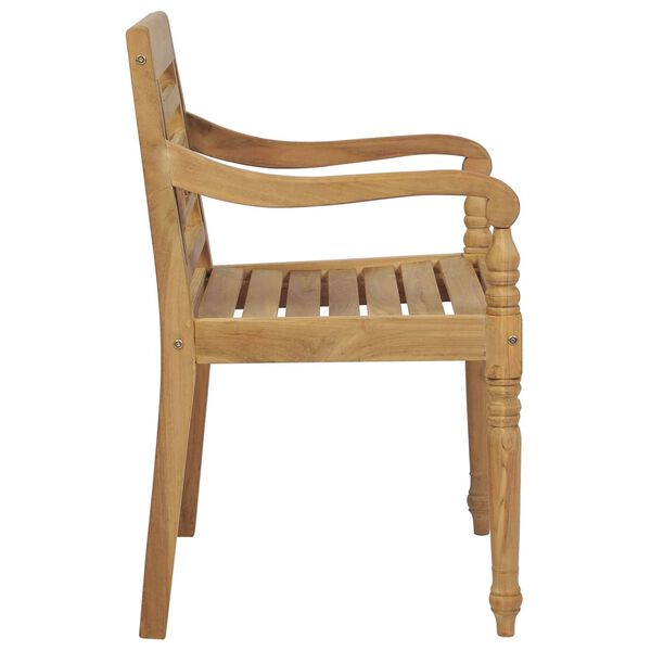 vidaXL Chaises Batavia lot de 6 Bois de teck solide