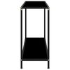 vidaXL Table console Noir 100x35x75 cm Verre trempé