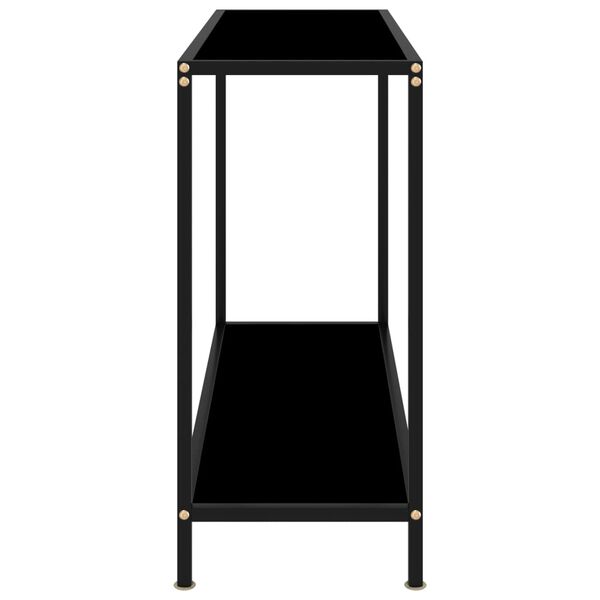 vidaXL Table console Noir 100x35x75 cm Verre trempé