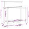vidaXL Table de rempotage avec étagères bois massif de douglas