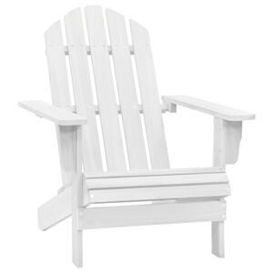 vidaXL Chaise de jardin bois blanc