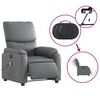 vidaXL Fauteuil inclinable de massage électrique gris similicuir