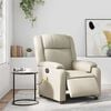 vidaXL Fauteuil inclinable de massage &eacute;lectrique cr&egrave;me similicuir