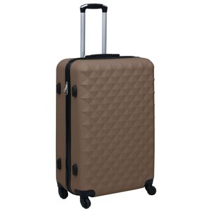 vidaXL Valise rigide Marron ABS