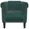 vidaXL Fauteuil vert foncé velours