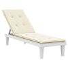 vidaXL Coussin de chaise de terrasse cr&egrave;me (75+105)x50x4 cm
