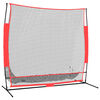 vidaXL Filet de baseball portable noir/rouge 215x107x216 cm polyester