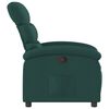 vidaXL Fauteuil inclinable vert fonc&eacute; tissu