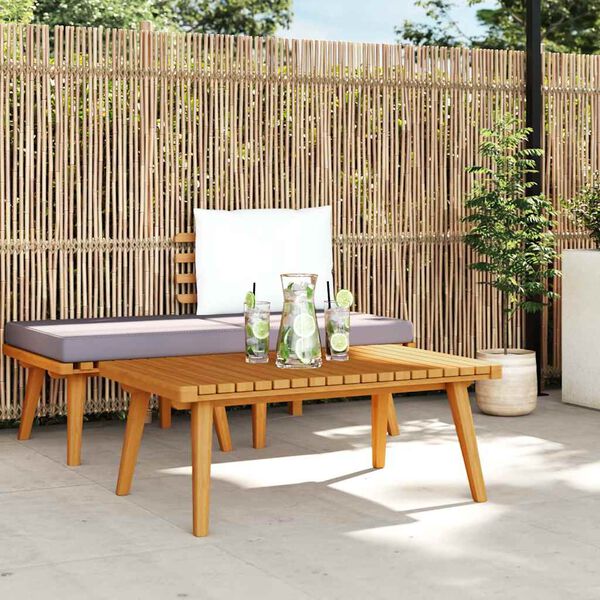 vidaXL Table basse de jardin 90x55x35 cm Bois solide d'acacia