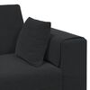 vidaXL Canapé en velours avec coussin Noir 208 cm Velours