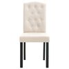 vidaXL Chaises &agrave; manger lot de 4 cr&egrave;me tissu