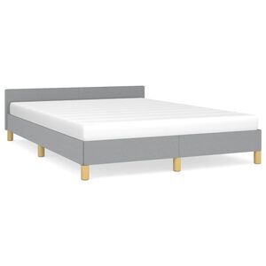 vidaXL Cadre de lit sans matelas gris clair tissu