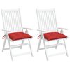 vidaXL Coussins de chaise lot de 2 rouge 40x40x7 cm tissu oxford