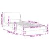 vidaXL Cadre de lit Dover gris fonc&eacute; 100x190 cm tissu