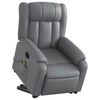 vidaXL Fauteuil inclinable de massage gris similicuir