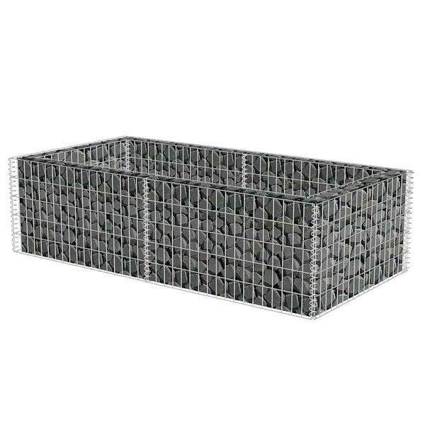 vidaXL Jardinière à gabion Acier galvanisé 180 x 90 x 50 cm