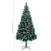 vidaXL Sapin de Noël avec LED et pommes de pin et neige blanche 210 cm