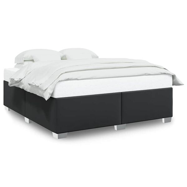 vidaXL Cadre de lit sans matelas noir similicuir