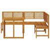 vidaXL Ensemble de banc de jardin 3 pcs Marron Bois d'Acacia Massif