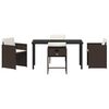 vidaXL Ensemble de salle &agrave; manger pour jardin 5 pcs Marron polyrotin