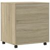 vidaXL Support d'imprimante avec roulettes chêne sonoma 60x50x67 cm