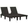 vidaXL Chaise longue double noir 155x138x83 cm polypropyl&egrave;ne