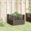 vidaXL Jardini&egrave;re avec piquets marron 43,5x43,5x43,5 cm PP