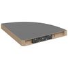 vidaXL &Eacute;tag&egrave;re d'angle flottante gris brillant 35x35x3,8 cm MDF