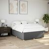 vidaXL Cadre de lit sans matelas gris fonc&eacute; tissu