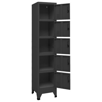 vidaXL Armoire à casiers Anthracite 38x40x180 cm Acier