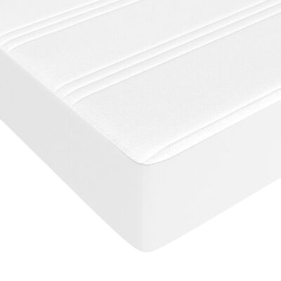 vidaXL Matelas à ressorts ensachés blanc 183x213x20 cm similicuir