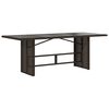 vidaXL Table de jardin dessus en verre marron 190x80x74 cm