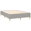 vidaXL Sommier &agrave; lattes de lit et matelas gris clair 137x190 cm tissu
