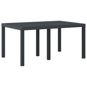 vidaXL Table de jardin pour repas Anthracite 150 x 100 x 73 cm