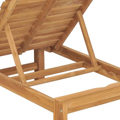 vidaXL Chaises longues lot de 2 Bois de teck solide