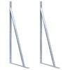vidaXL Supports pour poteau de clôture 2 pcs Acier galvanisé
