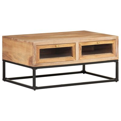 vidaXL Table basse 90x60x40 cm Bois d'acacia massif