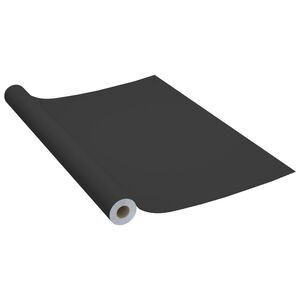 vidaXL Film autoadh&eacute;sif pour meubles Noir 500x90 cm PVC
