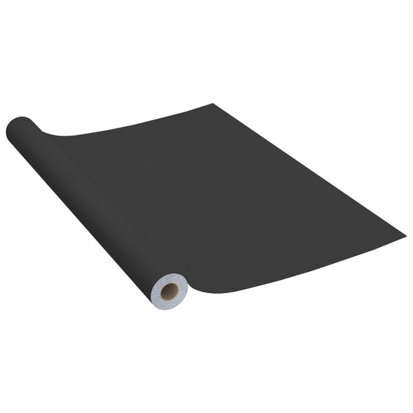 vidaXL Film autoadh&eacute;sif pour meubles Noir 500x90 cm PVC