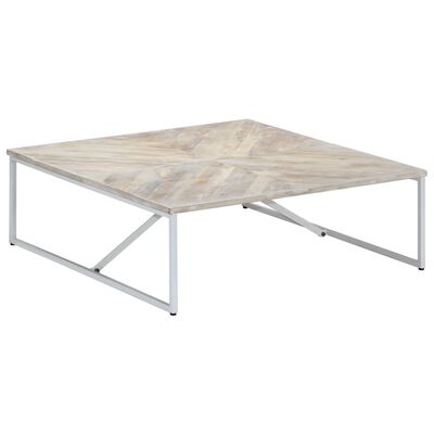 vidaXL Table basse 110x110x36 cm Bois de manguier solide