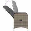 vidaXL Chaise inclinable de jardin avec coussins gris r&eacute;sine tress&eacute;e