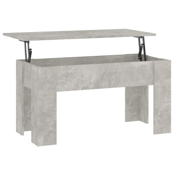vidaXL Table basse gris b&eacute;ton 101x49x52 cm bois d'ing&eacute;nierie