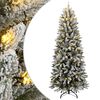 vidaXL Sapin de Noël artificiel 150 LED et neige floquée 150 cm