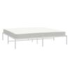 vidaXL Cadre de lit m&eacute;tal sans matelas blanc 193x203 cm
