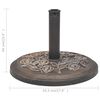 vidaXL Socle de parasol Résine Rond Bronze 9 kg