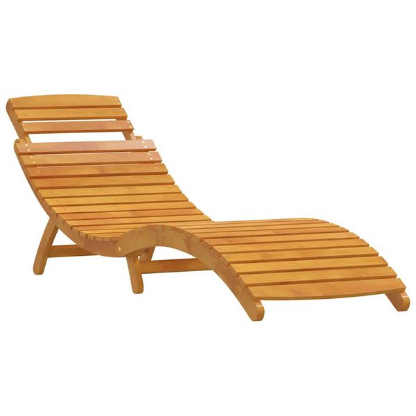 vidaXL Chaise longue Bois d'acacia solide Marron